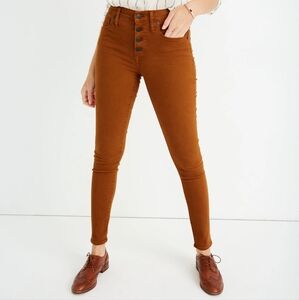 Madewell Mid-Rise Brown Skinny Jeans